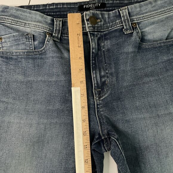 Fidelity Denim 34 Jimmy Mammoth Blue Jeans Slim Straight Stretch NWT - Picture 5 of 10